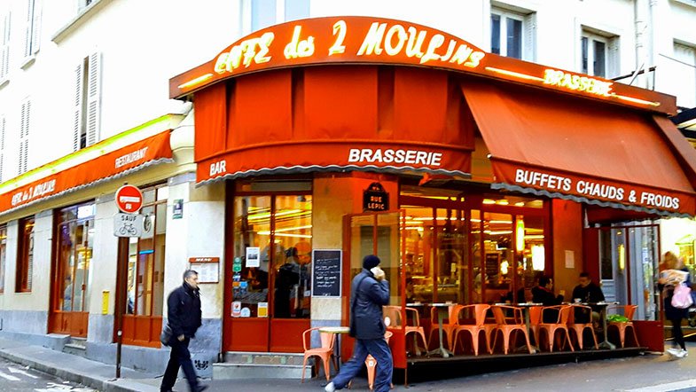 Café Deux Moullins em Montmartre
