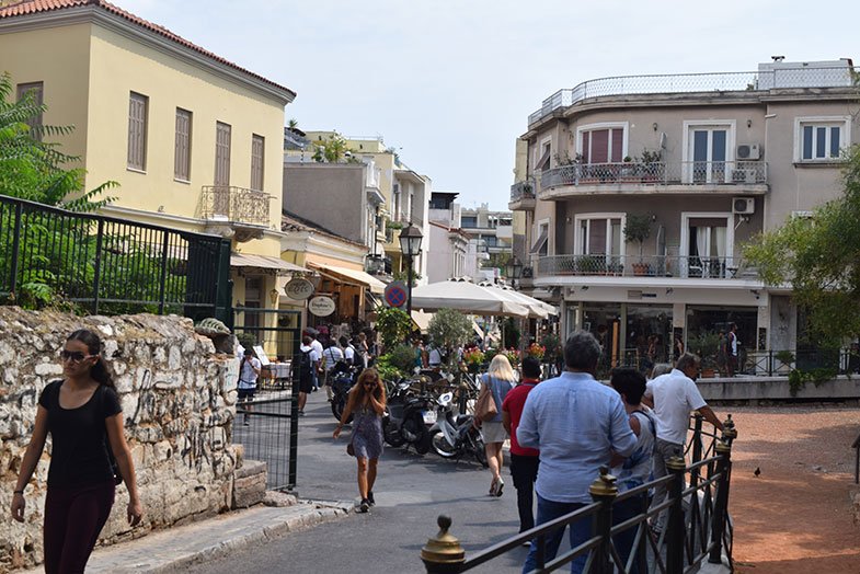 Ruas de Plaza em Atenas