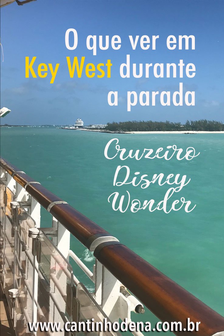 Parada do cruzeiro Disney Wonder em Key West