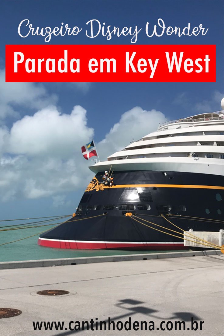 Parada do cruzeiro Disney Wonder em Key West