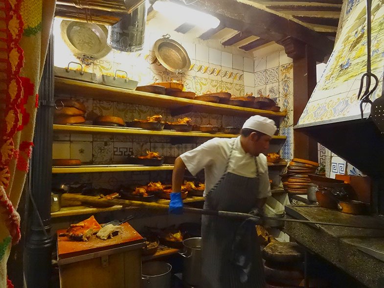 Forno do restaurante El Botin em Madrid