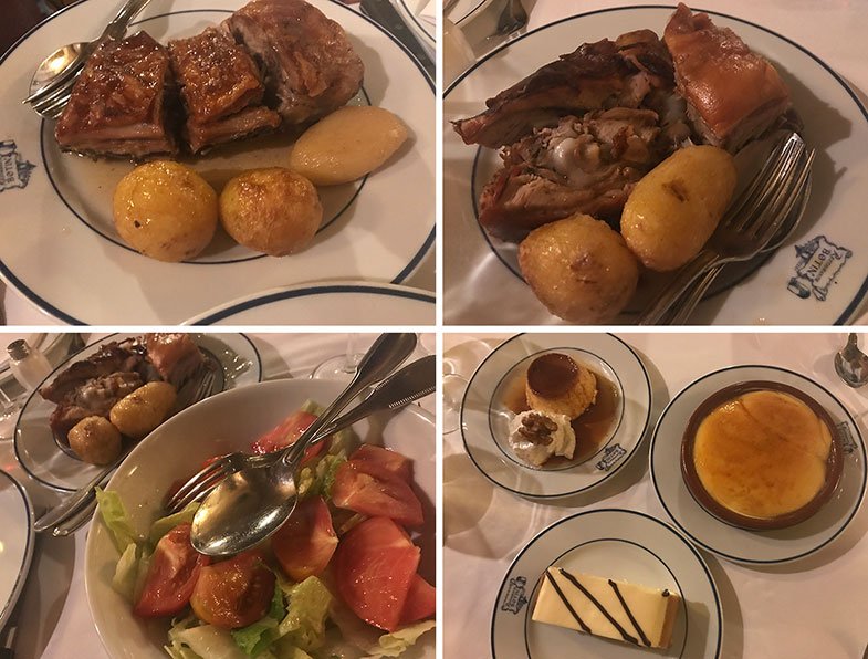 Nossos pedidos no El Botin em Madrid