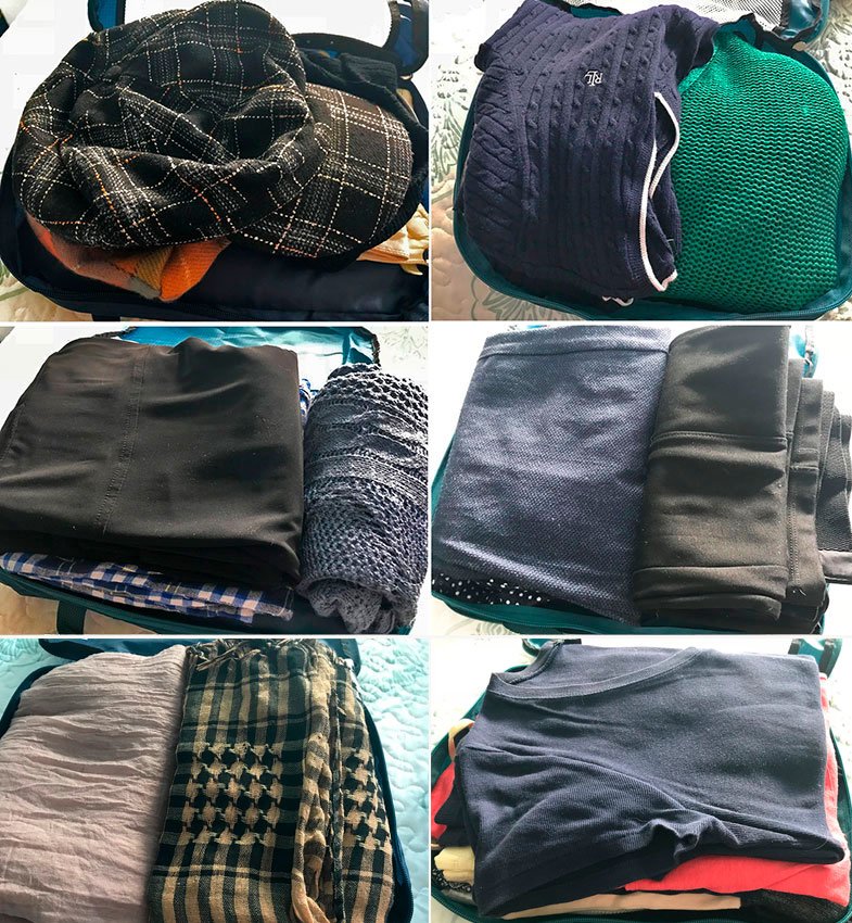 Minhas roupas para uma mala de inverno