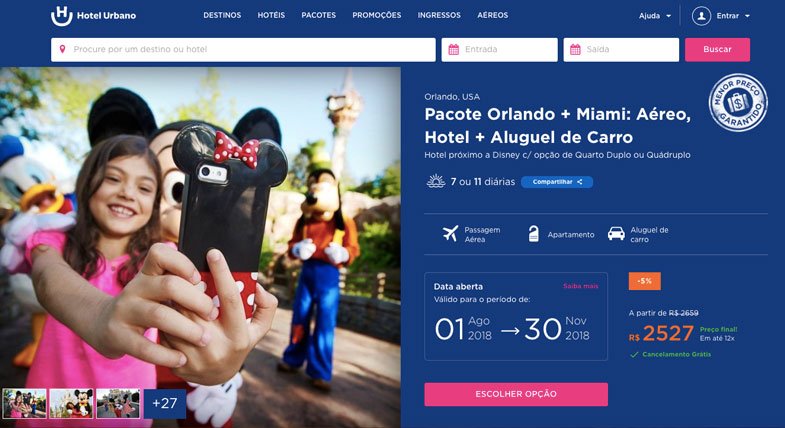 Compre seu pacote Urbano para Disney