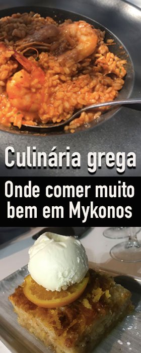 Delícias de culinária grega em Mykonos
