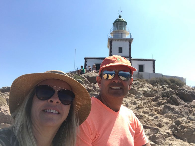 Farol de Akrotiri ou Akrotiri Lighthouse em Santorini