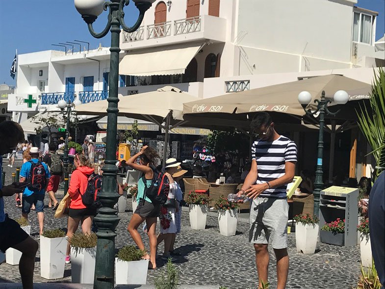 Centro de Thira capital de Santorini