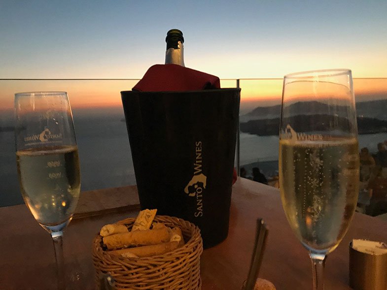 Por do sol em Santorini