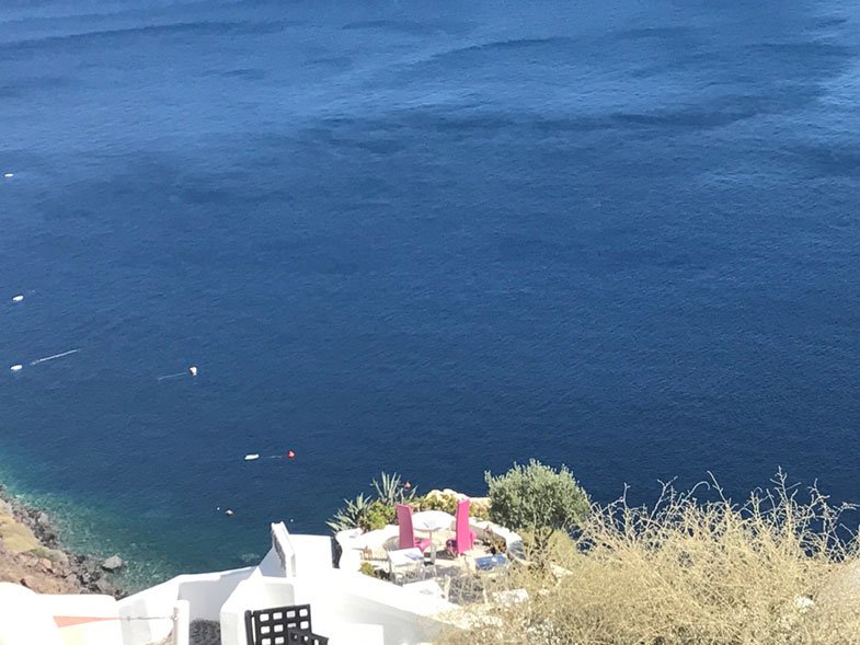 Vista do mar em Santorini