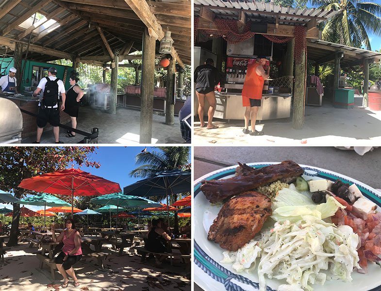 Almoço em Serenity Bay na ilha particular da Disney