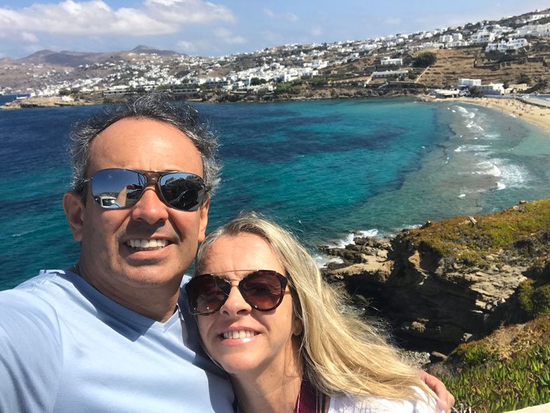 Vista durante o passeio de quadriciclo por Mykonos