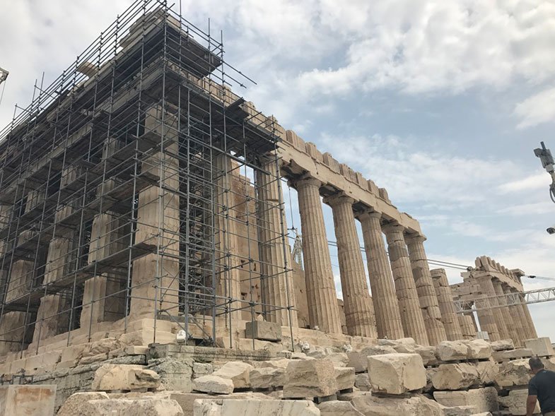 Pártenon em Acrópole em Atenas