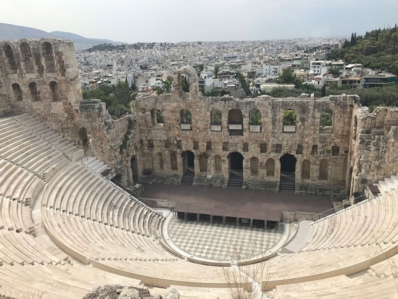 Odeon de Herodes Ártico na Acrópole em Atenas