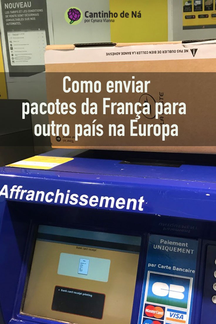 Enviar pacotes na Europa
