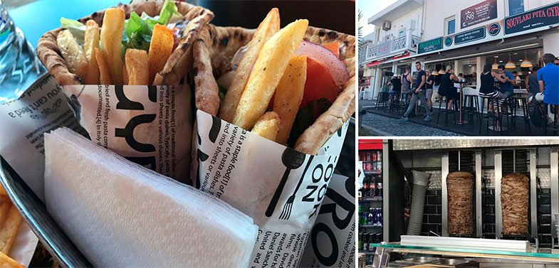 Onde comer em Santorini giros