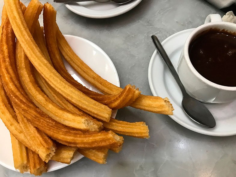 Comidas típicas da Espanha Churros