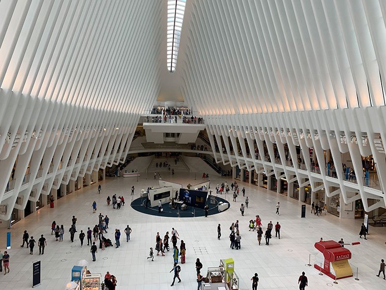 Estação Oculus em New York por dentro