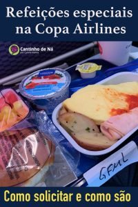 Refeições especiais nos voos Copa Airlines