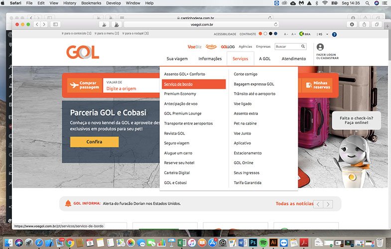 Como são as refeições especiais da Gol