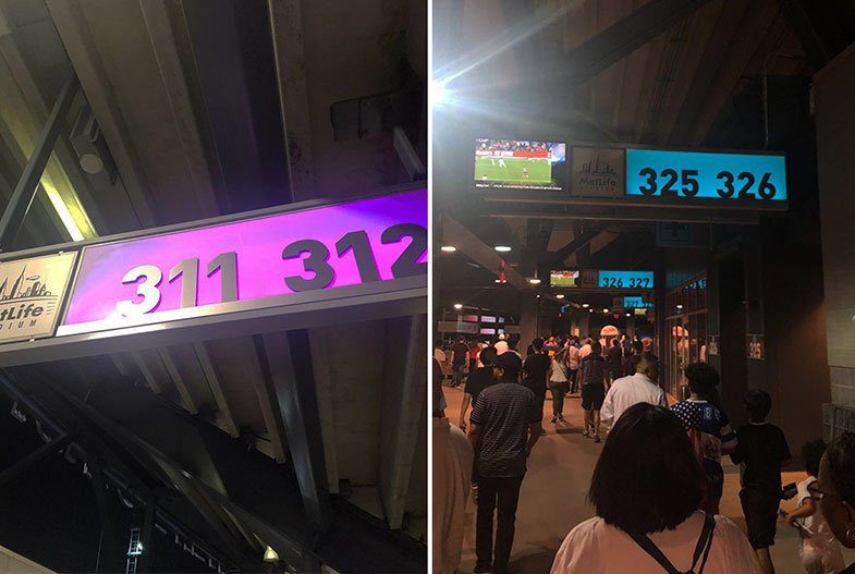 Sinalização do estádio