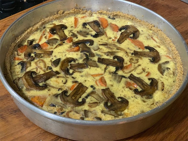 Quiche fit de cogumelos