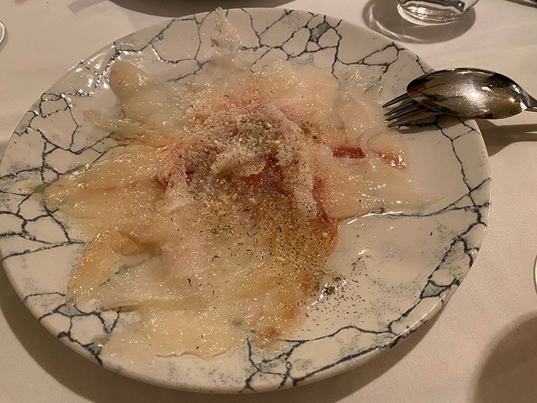 Carpaccio de bacalao