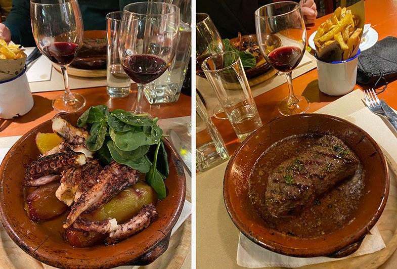 Polvo e bife Chapitô