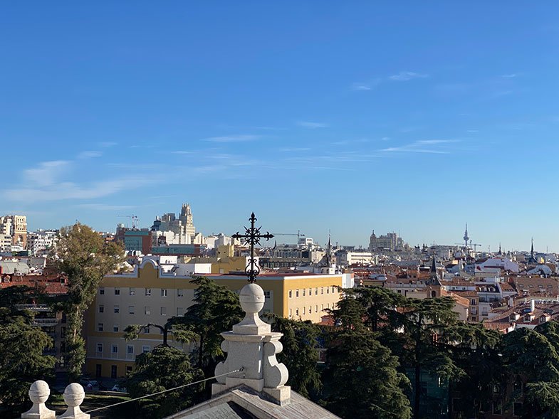 Madrid do alto da cúpula da catedral