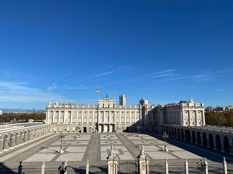 Palácio Real do alto da cúpula da catedral